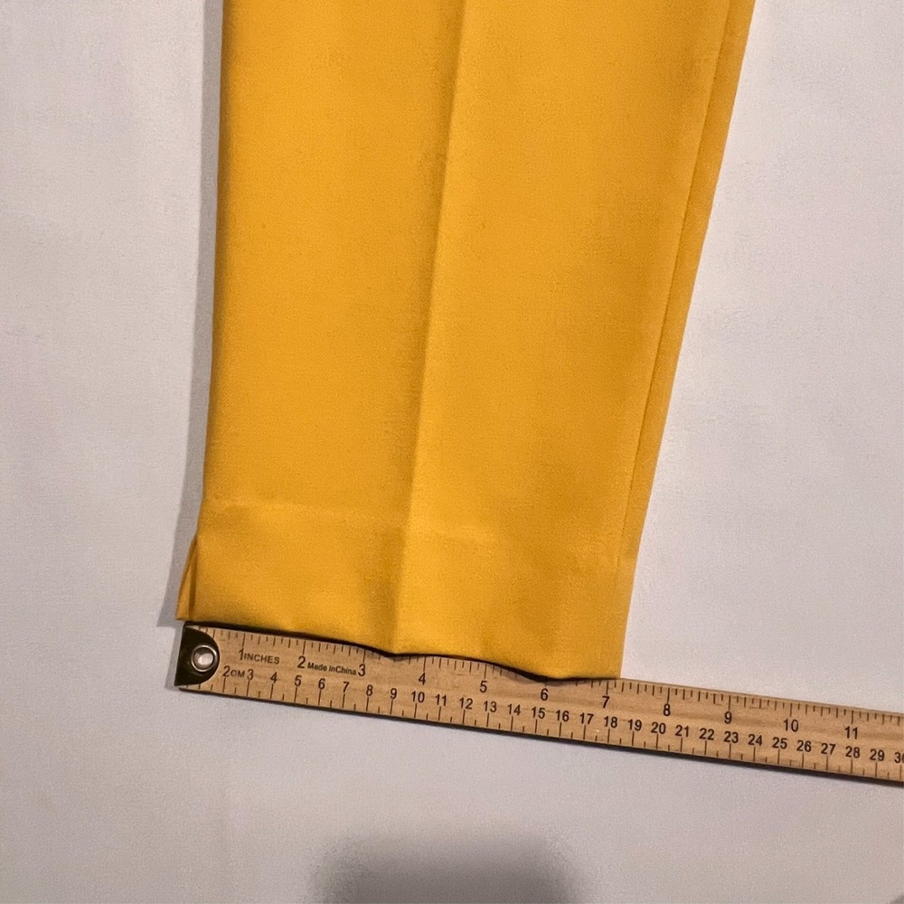 Talbots Signature Dress Pants Trousers Yellow Career Business Women's 14 NWT - Picture 7 of 14